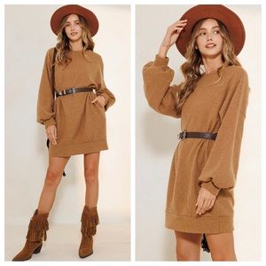 14 Crew Neck Stretch Knit Mini Dress